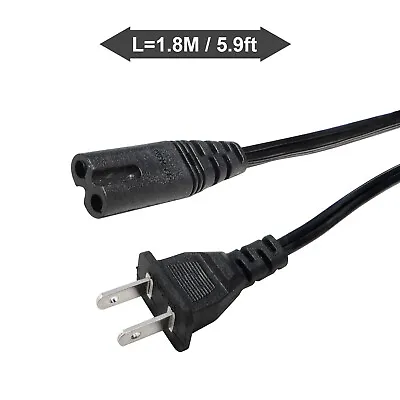 $4.90 • Buy US Style 6ft  2-Prong AC Power Cord/Cable For PS2 PS3 Slim Laptop 4 DELL IBM