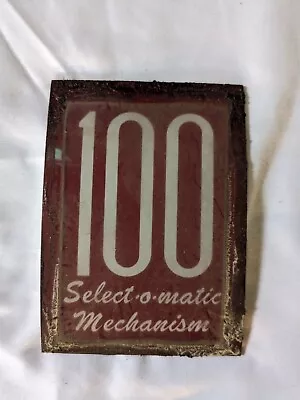 Original Seeburg Select-o-matic 100 Mechanism Cover Insert • $24.99