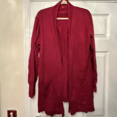 £4.99 • Buy Miss Captain Ladies Red Long Sleeve Cardigan SIZE T3  /12 Great Condition