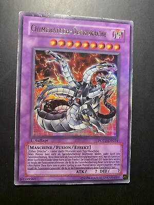 Yugioh! Chimeratech - Ultra Rare Overdragon - POTD-DE034 1. Edition - German #2 • £5.12