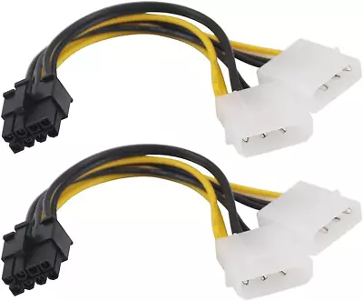 8-Pin Pcie To Molex (2X 4-Pin) Power Cables 8 Pin Pcie To Dual 4 Pin Molex LP4  • $23.31