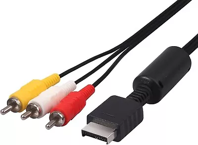 Sony Playstation TV AV Cable PS1 PS2 PS3 Lead Composite Video Audio RCA 1.8M • £3.29