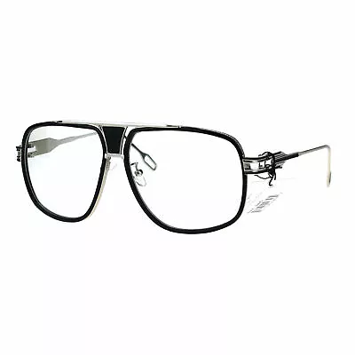 Mens Retro Racer Geeky Nerd Mob Clear Lens Eye Glasses • $24.26