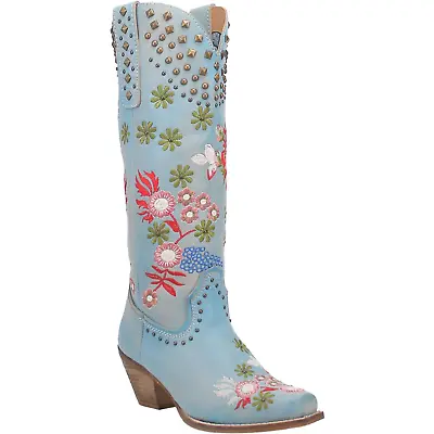 $199.95 • Buy Dingo® Ladies Poppy Blue Floral Print Western Boot DI732-BL