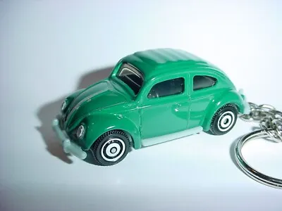 HOT 3D GREEN BEETLE CUSTOM KEYCHAIN Keyring Key Classic VW Volkswagen Matchbox • $16.69