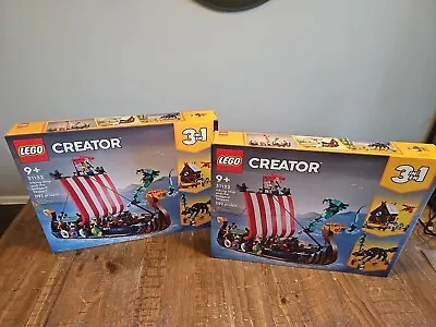 LEGO CREATOR 3 In 1 Viking Ship And The Midgard Serpent 31132  NEW $139 Shipped! • $139