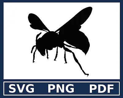 Hornet SVG PNG Vector Clip Art Animal Design Silhouette Digital Download Clipart • $0.99