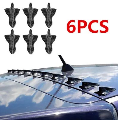 6PCS/Set Car Diffuser Shark Fin Kit For Spoiler Roof Wing Air Vortex Generator • $14.99