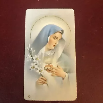 $1.99 • Buy Vintage Catholic Holy Card - Immaculate Heart Of Mary