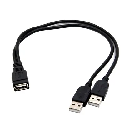 £3.55 • Buy USB Female 2.0 A 1 To 2 Dual USB Male Data & Power Y Splitter 30cm Cable
