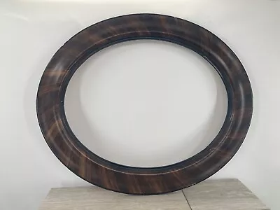 Antique Wooden Picture Frame Oval Tortoise Shape For Convex Bubble Photographs • $37.49