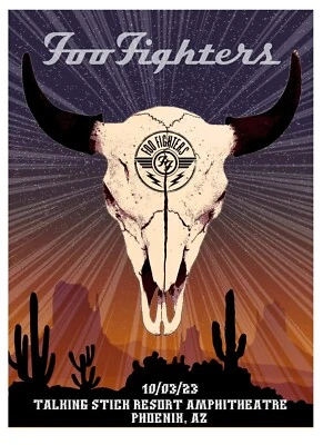 $35 • Buy Foo Fighters Phoenix Concert Poster Signed By Scott James Limited 1500