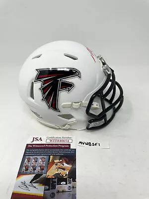 MICHAEL MIKE VICK Atlanta Falcons SIGNED CUSTOM Mini HELMET W/ JSA COA M • $97.49