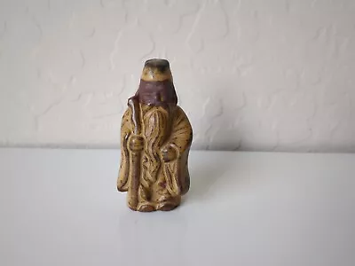 Jurojin One Of 7 Lucky Japanese Gods God Of Longevity Earthenware Figurine Small • $4