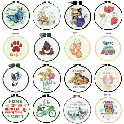 Dimensions Counted Cross Stitch Kit With Hoop Beginners Learn A Craft • £13.25