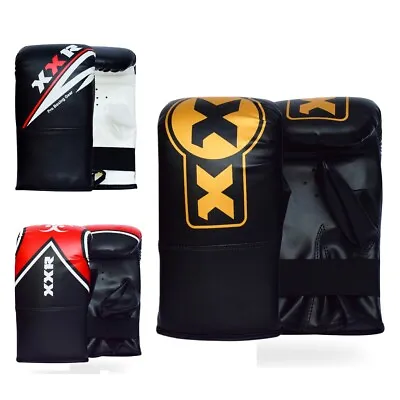 XXR Boxing Bag Mitts Gloves Grappling Punch Bag MMA UFC Muay Thai Training Mitt • £5.99