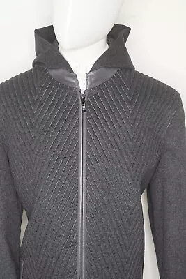 New ZILLI $15500 Gonzague Gray Cashmere Quilted Hooded Jacket Bomber Coat 62 • $3995