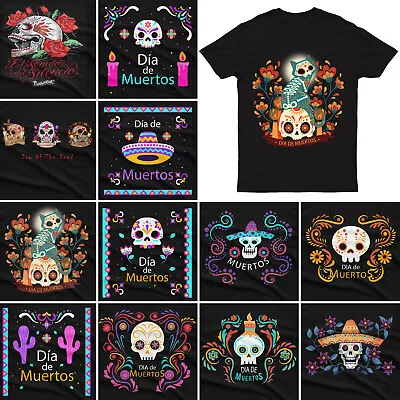 £8.49 • Buy Day Of The Dead Mexican T Shirt Sugar Skull Dia De Los Muertos Tradition#PR#P1#M