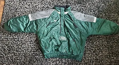 Vintage NY Jets Pro Line Starter Jacket XL Zip Green Hooded • $100