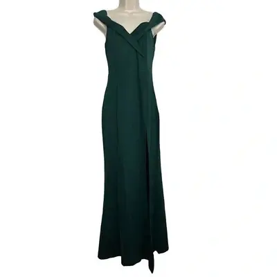 Showpo One For The Money Dress Emerald Green Off Shoulder Contour Maxi Size 8 • $34.99