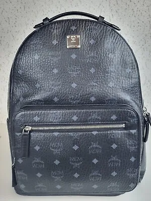 MCM Visetos Medium Stark Backpack Black For Men • $400