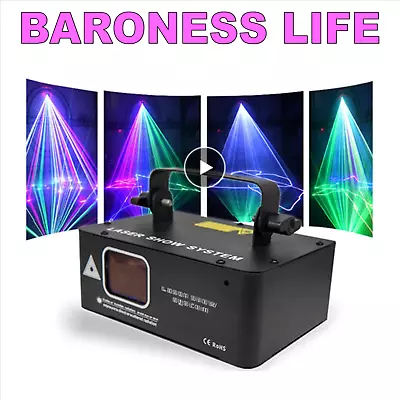 500mw RGB Laser Beam Line Scanner Projector DJ Disco Stage Lighting Effect Dance • £89.99