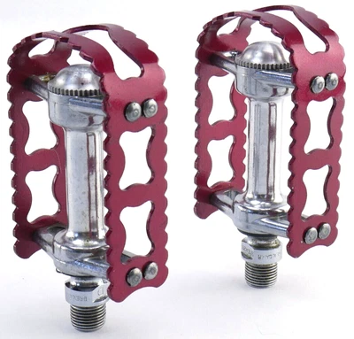 $279.30 • Buy Campagnolo Ofmega BMX Pedal Set  Vintage Bike RED Cages KKT 9/16  NOS