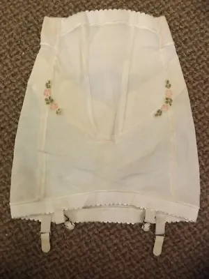 Girly Feminine Sculpting Vtg 50s 60s NEW Open Bottom Girdle W/ Garter Belts Sz S • $84.99