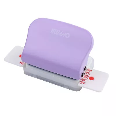 6-Hole Paper Punch Handheld Metal Hole Puncher 5 Sheet Capacity 6mm E5A8 • $14.69