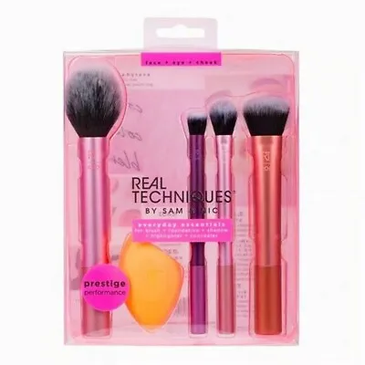 New Real Techniques Makeup Brushes Set Foundation Smooth Blender Sponges Puff • $24.32