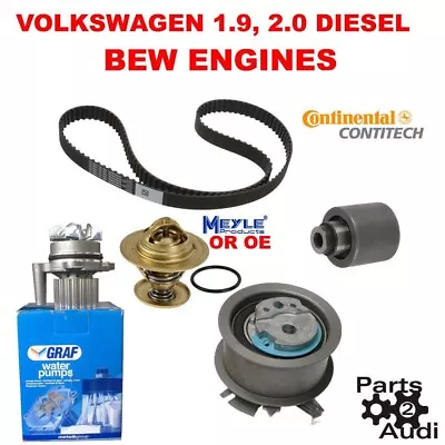 Timing Belt Water Pump Kit Fits VW Diesel 1.9 BEW Timing Belt TDI CONTI • $159.99