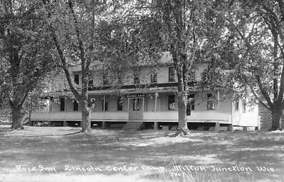 RPPC Lincoln Center Camp ROSE INN Milton Junction WI C1940s Vintage Postcard • $13.49