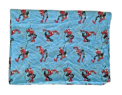 Marvel Ultimate Spider Man Twin Sized Flat Sheet Spider Webs 2004 Fabric • $13.49