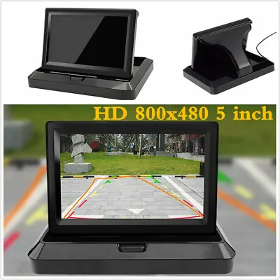 5'' 800x480 Foldable TFT LCD Car Rear View Monitor Screen For Reverse Camera DVD • £24.89