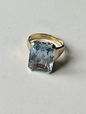 £285 • Buy Vintage 14ct Gold Blue Spinel Ring 