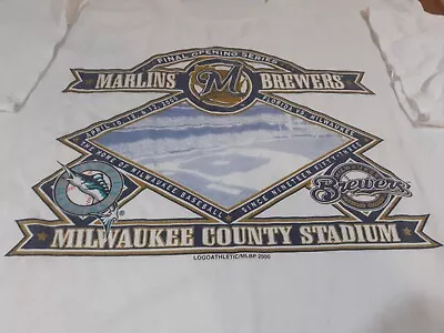 Milwaukee Brewers County Stadium 2000 Final Opening Series XXL Vintage T-Shirt • $29.99