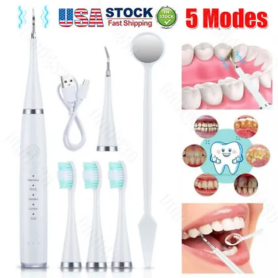 $14.94 • Buy 6 In 1 Ultrasonic Electric Dental Scaler Teeth Whitening Device Tooth Cleaner US