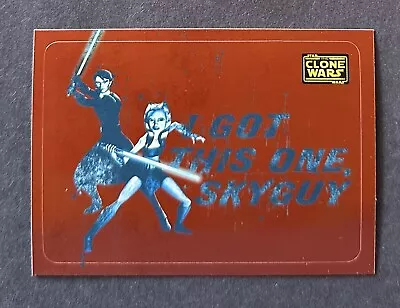 2008 Topps Star Wars I Got This One Sky Guy Foil Sticker #8 Ahsoka Tano & Anakin • $12.99