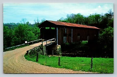 Rinard Covered Bridge Over Little Muskingum River Ohio Vintage Postcard 0057 • $7.14
