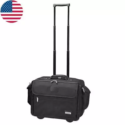 Rolling Laptop Case Wheeled Computer Bag Travel Portable W/ Padded Compartment • $87.81