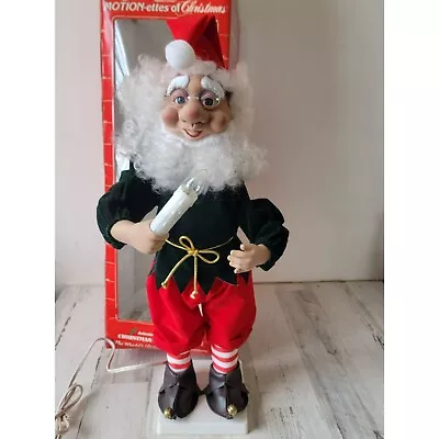 Vintage Telco Motionette Elf Animated Xmas Decor Santa • $89.78