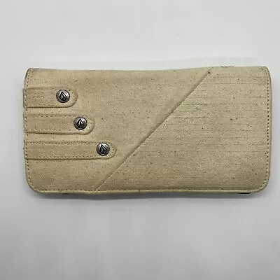 Volcom Wallet - Khaki Brown Color Snap Closure Clutch  7.5 X 4 Inches • $10