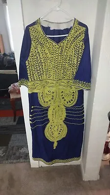 Kuchi Ethnic Tribal Afghan Coins Frock Tassels Dress Vintage Cultural Couture • $120