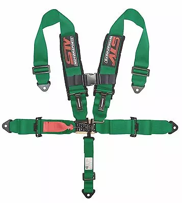 GREEN Custom 5 Point Shoulder Harness Racing Seat Belts SFI 1 Set • $89.99