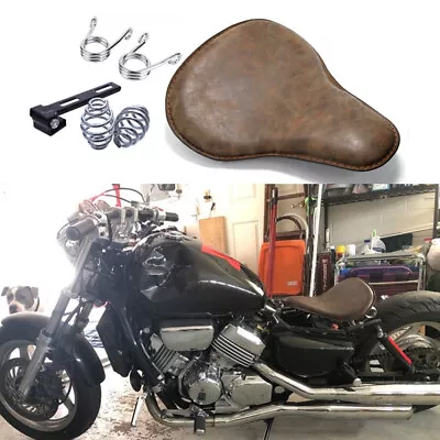 $65.59 • Buy Aged Brown Motorcycle Large Solo Seat Spring For Honda V30 V45 V65 Magna Bobber