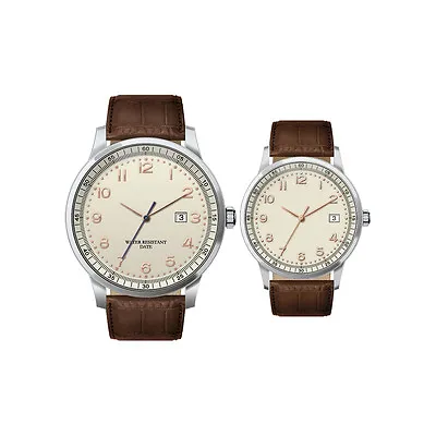 Italian Quartz Women's Analogue Leather Strap Water Resistant Steel Wristwatch • £49.99