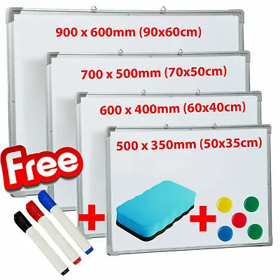 £7.95 • Buy Whiteboard Magnetic Dry Wipe Small Large White Board Notice Office School Home