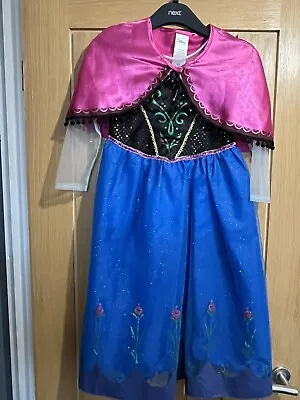 Disney Girls Deluxe Anna Costume Frozen Princess Fairytale Fancy Dress Ages 7-8 • £3.99