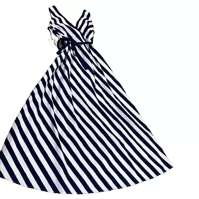 Jessica Simpson Maternity Blue And White Stripped Maxi Dress Size Small NWT • $50