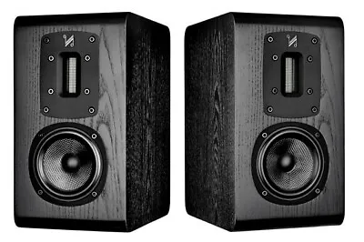 Quad S1 Speakers - Bookshelf Loudspeakers Black Oak PAIR - Ribbon Tweeter S-1 • £549